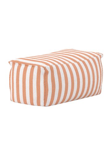 VENTURE HOME Redang Ottoman Stoff - Hvit/ Ferskenstripete / 75*40*33