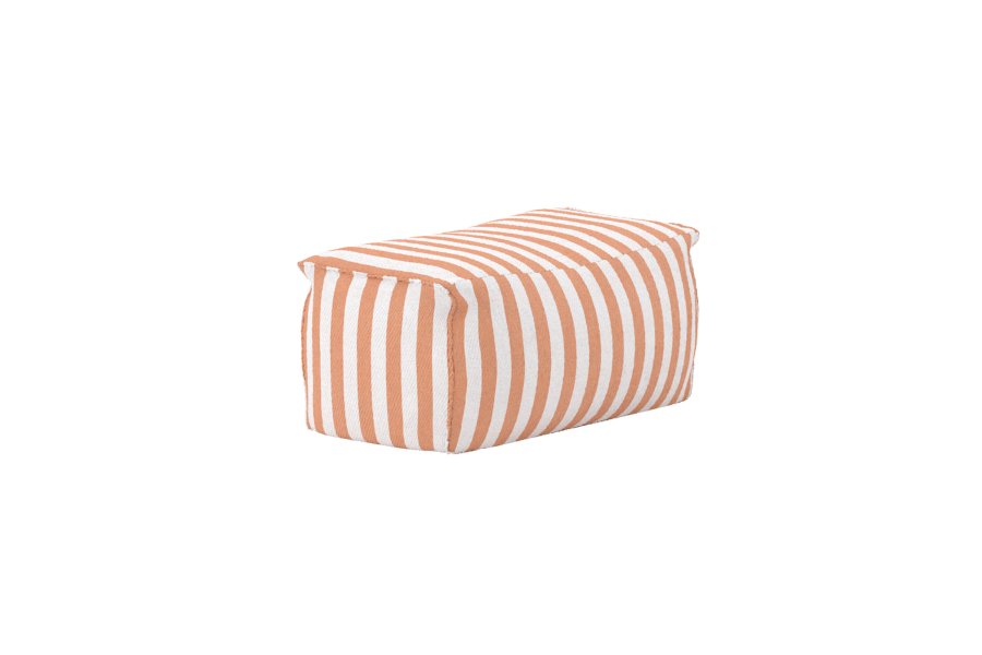 VENTURE HOME Redang Ottoman Stoff - Hvit/ Ferskenstripete / 75*40*33