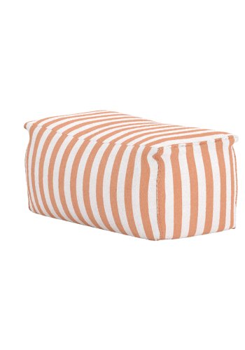 VENTURE HOME Redang Ottoman Stoff - Hvit/ Ferskenstripete / 75*40*33