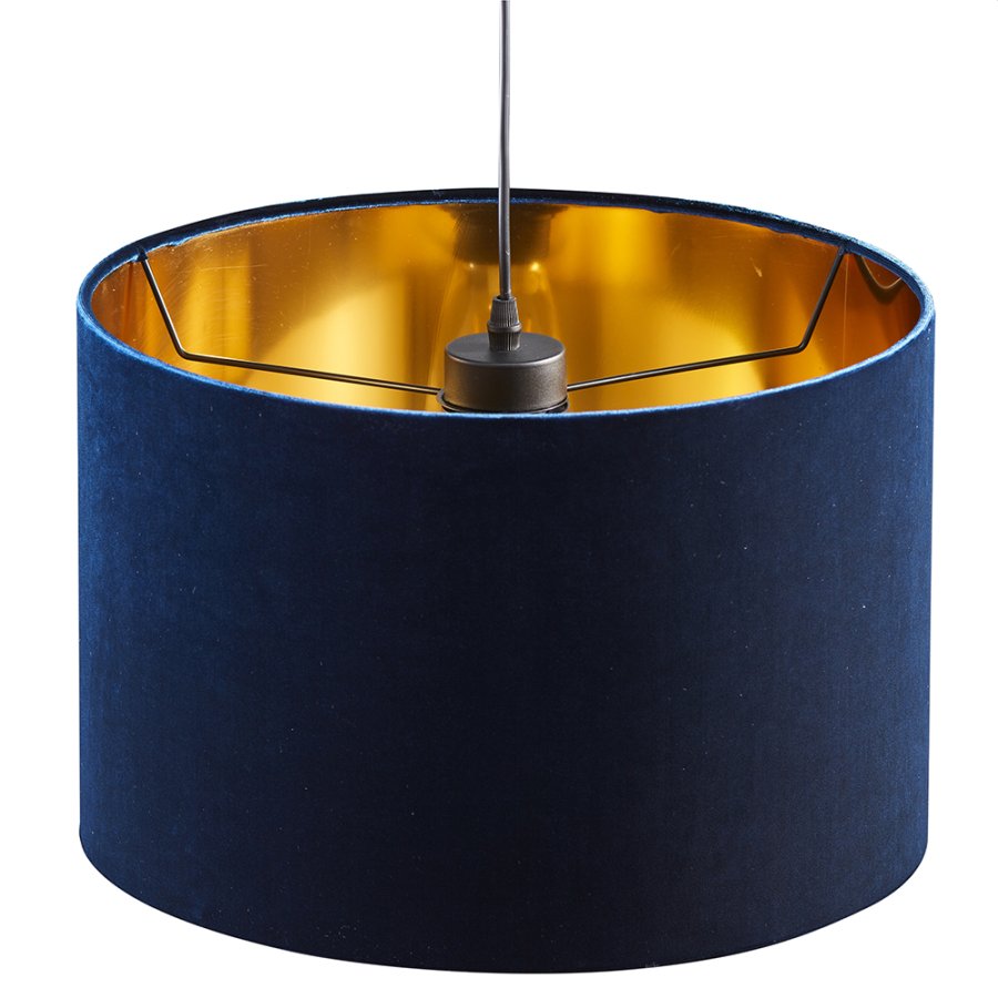 TK Tercino taklampe 380 - gull og bltt stoff