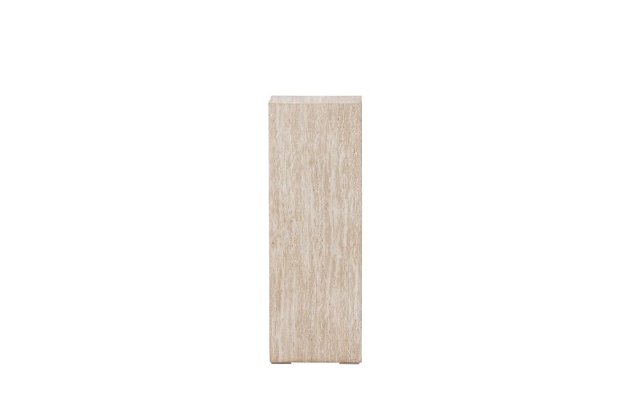 VIND COLLECTION Ramsvik sidebord, firkantet - beige MDF med travertin-look (23x23xH:65)