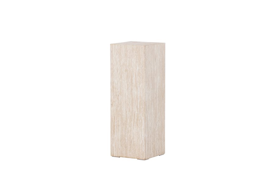 VIND COLLECTION Ramsvik sidebord, firkantet - beige MDF med travertin-look (23x23xH:65)