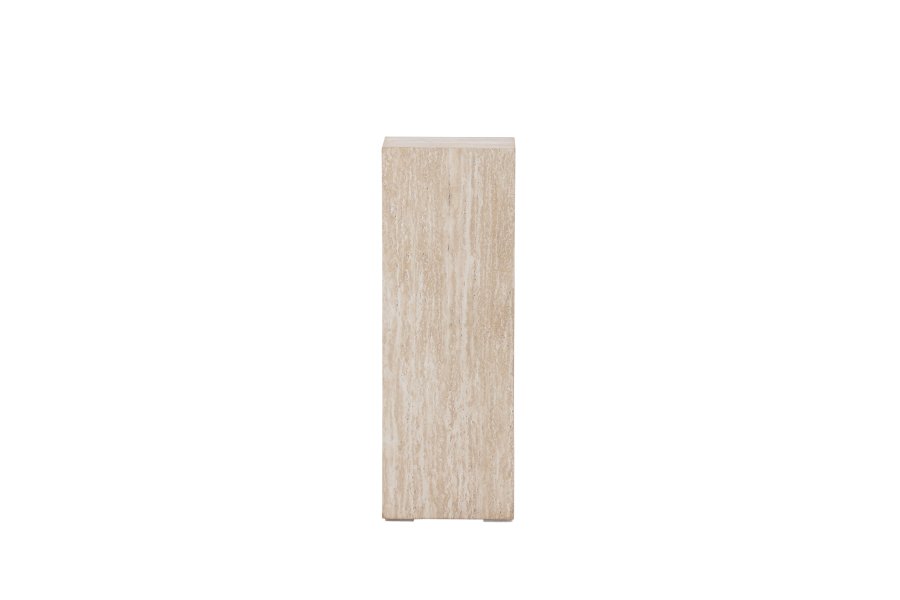VIND COLLECTION Ramsvik sidebord, firkantet - beige MDF med travertin-look (23x23xH:65)