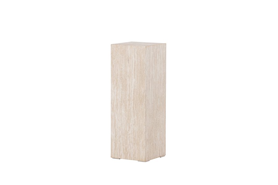 VIND COLLECTION Ramsvik sidebord, firkantet - beige MDF med travertin-look (23x23xH:65)