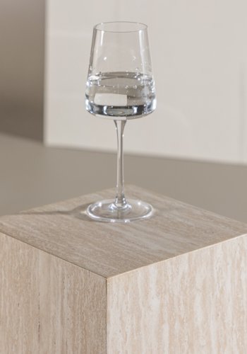 VIND COLLECTION Ramsvik sidebord, firkantet - beige MDF med travertin-look (23x23xH:65)