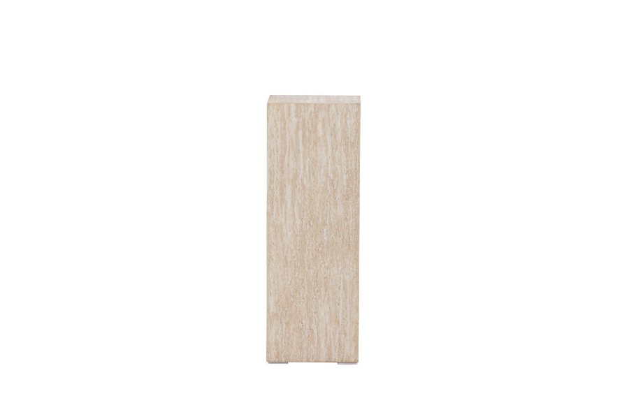 VIND COLLECTION Ramsvik sidebord, firkantet - beige MDF med travertin-look (23x23xH:65)