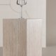 VIND COLLECTION Ramsvik sidebord, firkantet - beige MDF med travertin-look (23x23xH:65)