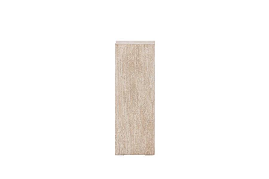 VIND COLLECTION Ramsvik sidebord, firkantet - beige MDF med travertin-look (23x23xH:65)