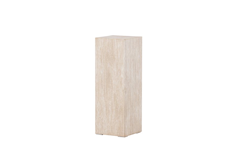 VIND COLLECTION Ramsvik sidebord, firkantet - beige MDF med travertin-look (23x23xH:65)