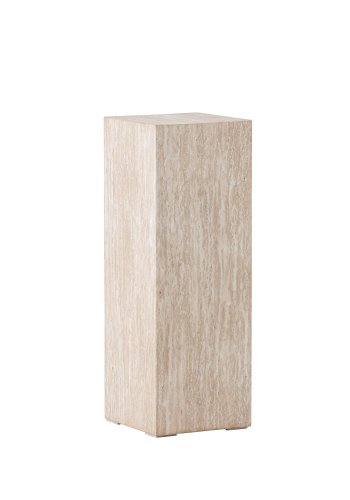 VIND COLLECTION Ramsvik sidebord, firkantet - beige MDF med travertin-look (23x23xH:65)