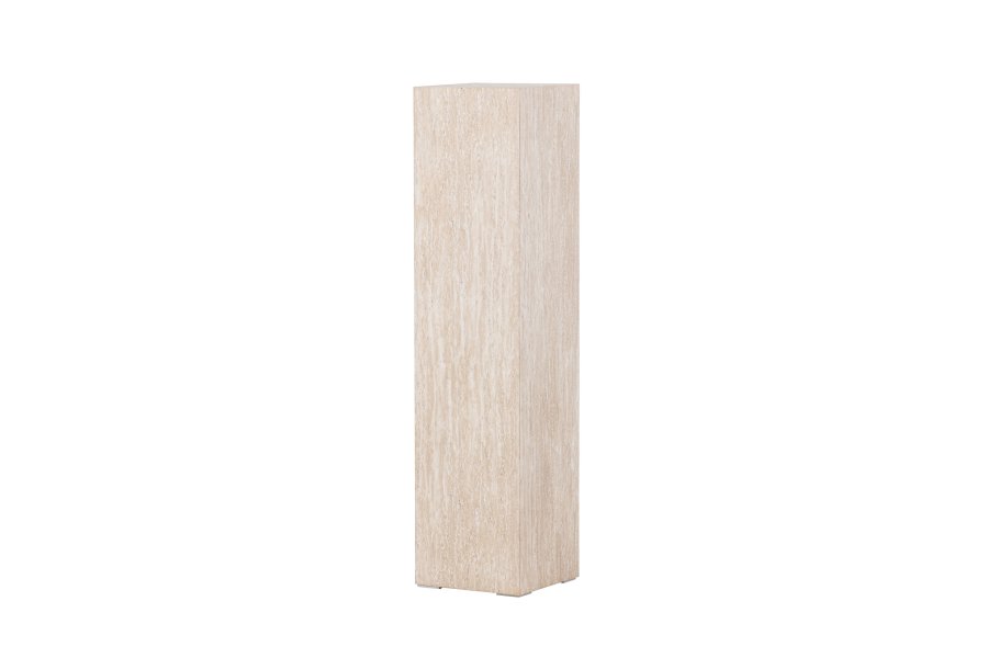 VIND COLLECTION Ramsvik sidebord, firkantet - beige MDF med travertin-look (23x23xH:95)