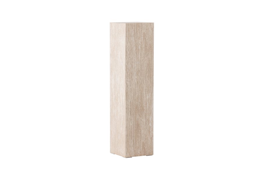 VIND COLLECTION Ramsvik sidebord, firkantet - beige MDF med travertin-look (23x23xH:95)