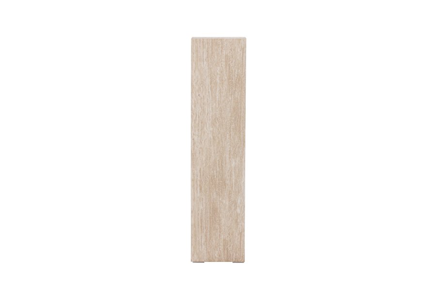 VIND COLLECTION Ramsvik sidebord, firkantet - beige MDF med travertin-look (23x23xH:95)