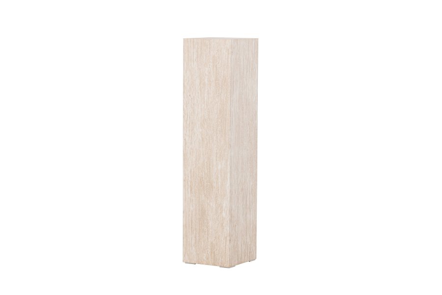 VIND COLLECTION Ramsvik sidebord, firkantet - beige MDF med travertin-look (23x23xH:95)