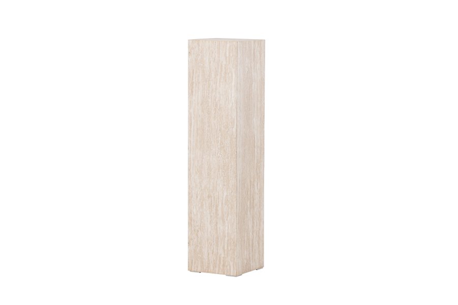 VIND COLLECTION Ramsvik sidebord, firkantet - beige MDF med travertin-look (23x23xH:95)