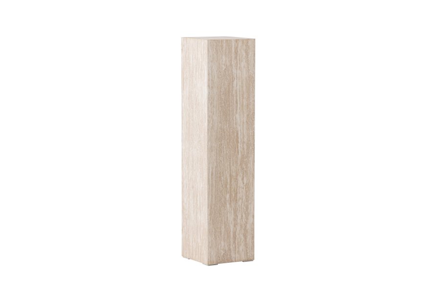 VIND COLLECTION Ramsvik sidebord, firkantet - beige MDF med travertin-look (23x23xH:95)