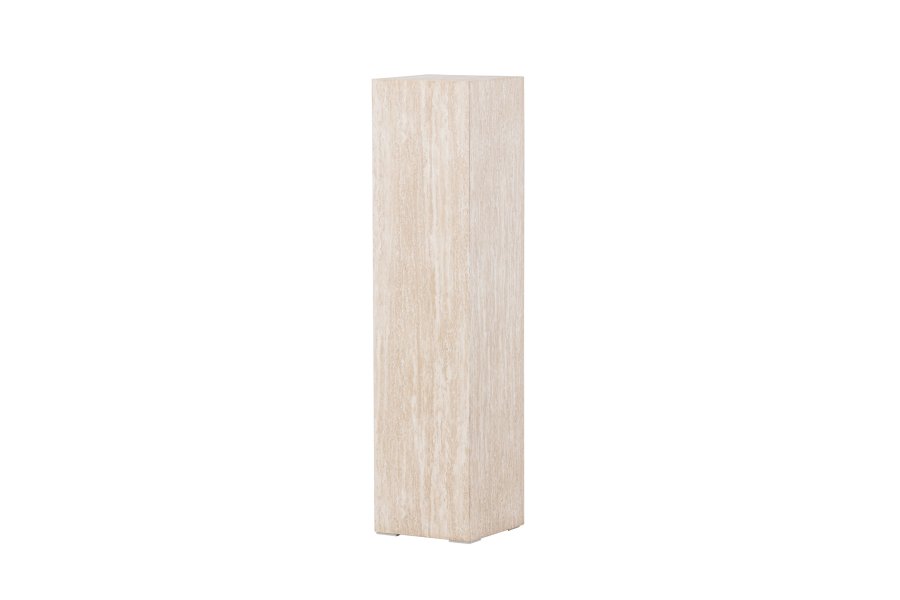 VIND COLLECTION Ramsvik sidebord, firkantet - beige MDF med travertin-look (23x23xH:95)