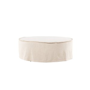 VIND COLLECTION Vind ottoman, rund - beige stof (101)