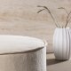 VIND KOLLEKSJON Vindö ottoman, rund - beige stoff (101)