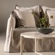 VIND COLLECTION Oskarshamn 3-seters sofa - beigebrunt stoff og bjrketre