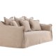 VIND COLLECTION Oskarshamn 3-seters sofa - beigebrunt stoff og bjrketre