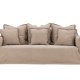 VIND COLLECTION Oskarshamn 3-seters sofa - beigebrunt stoff og bjrketre