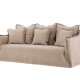VIND COLLECTION Oskarshamn 3-seters sofa - beigebrunt stoff og bjrketre
