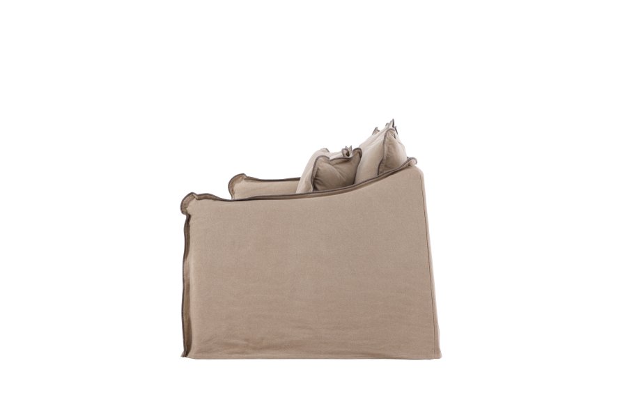 VIND COLLECTION Oskarshamn 3-seters sofa - beigebrunt stoff og bjrketre