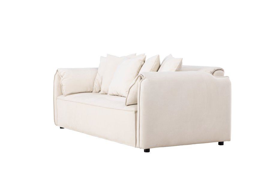 VIND COLLECTION Torekov 3-seters sofa - beige polyesterstoff og bjrketre