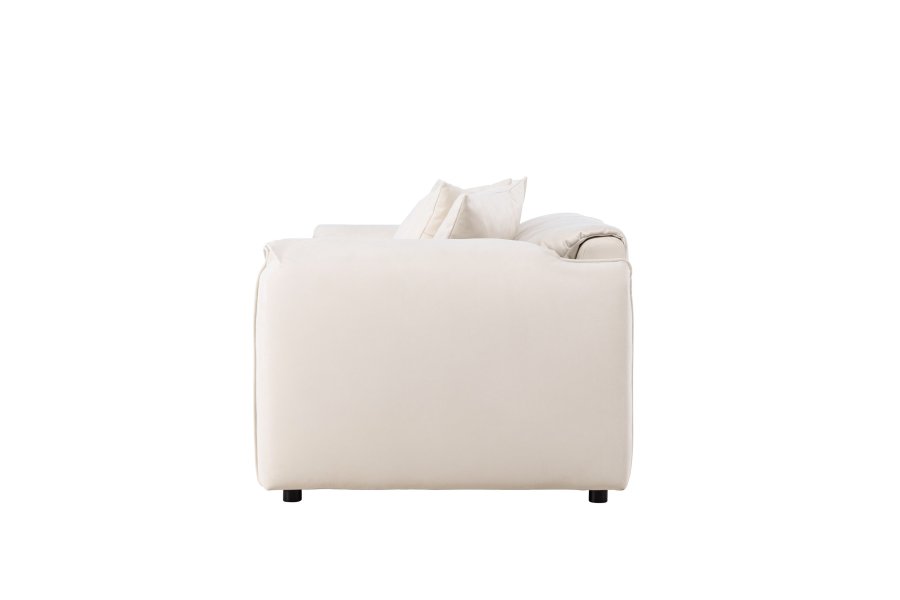 VIND COLLECTION Torekov 3-seters sofa - beige polyesterstoff og bjrketre