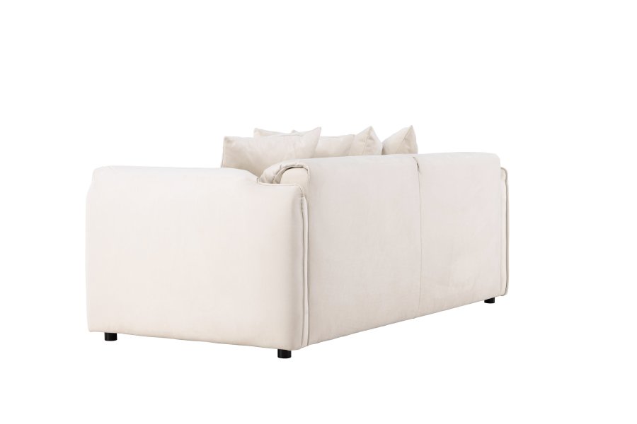 VIND COLLECTION Torekov 3-seters sofa - beige polyesterstoff og bjrketre