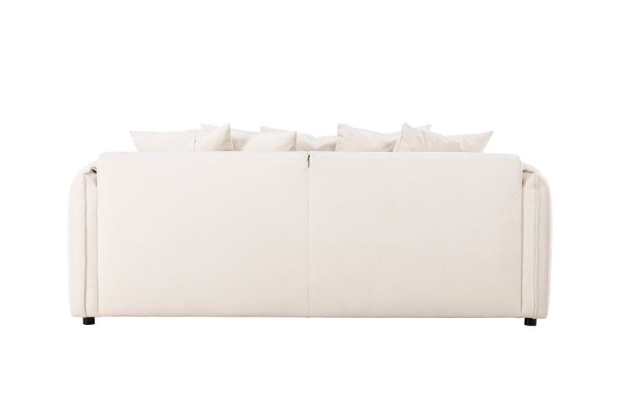 VIND COLLECTION Torekov 3-seters sofa - beige polyesterstoff og bjrketre