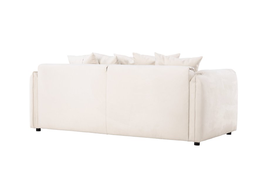 VIND COLLECTION Torekov 3-seters sofa - beige polyesterstoff og bjrketre