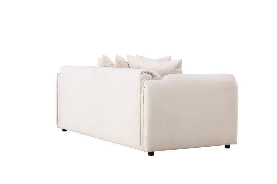 VIND COLLECTION Torekov 3-seters sofa - beige polyesterstoff og bjrketre