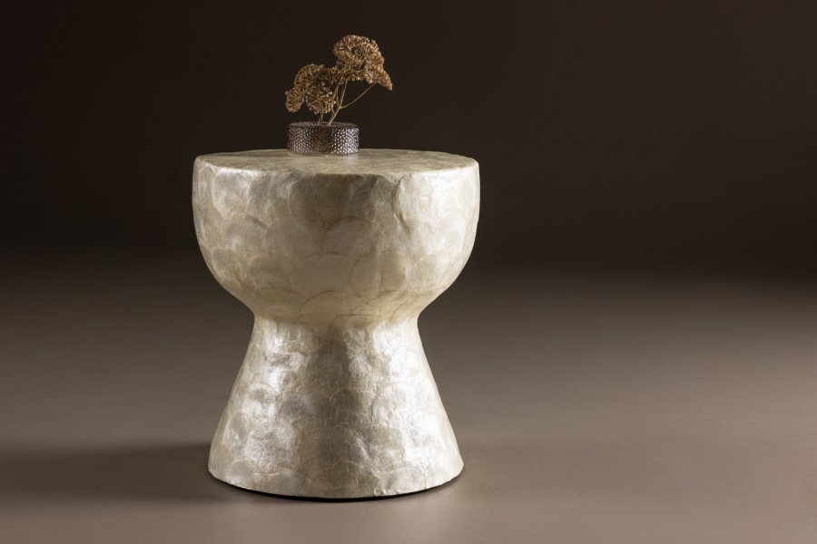 VIND COLLECTION Sandön salongbord, rundt - beige capiz (40)