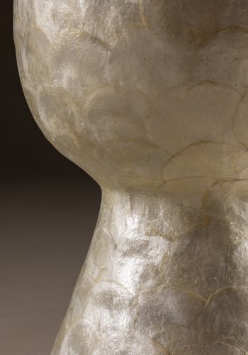 VIND COLLECTION Sandön salongbord, rundt - beige capiz (40)