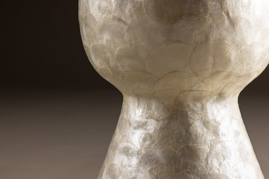 VIND COLLECTION Sandön salongbord, rundt - beige capiz (40)