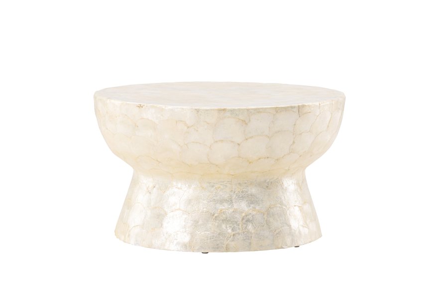 VIND COLLECTION Sandn salongbord, rundt - beige capiz (70)