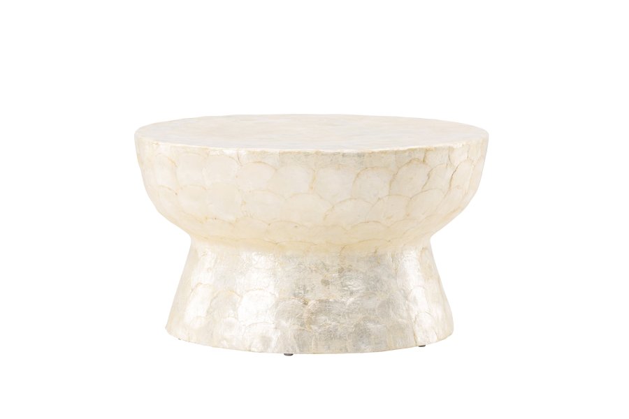 VIND COLLECTION Sandn salongbord, rundt - beige capiz (70)
