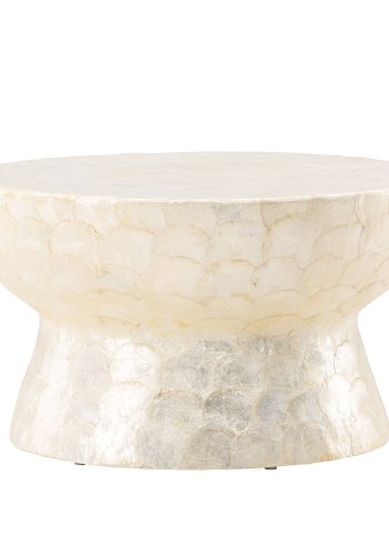 VIND COLLECTION Sandn salongbord, rundt - beige capiz (70)