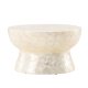 VIND COLLECTION Sandn salongbord, rundt - beige capiz (70)