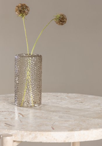 VIND COLLECTION Sandhamn sofabord, rund - beige mactan sten og jern (40)