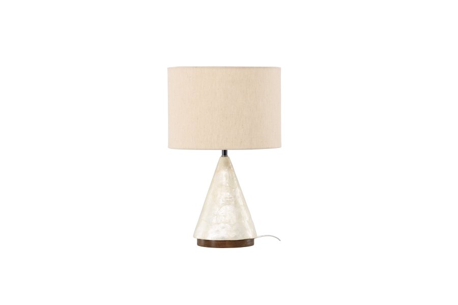 VIND COLLECTION Donsö bordlampe - lys gr capiz