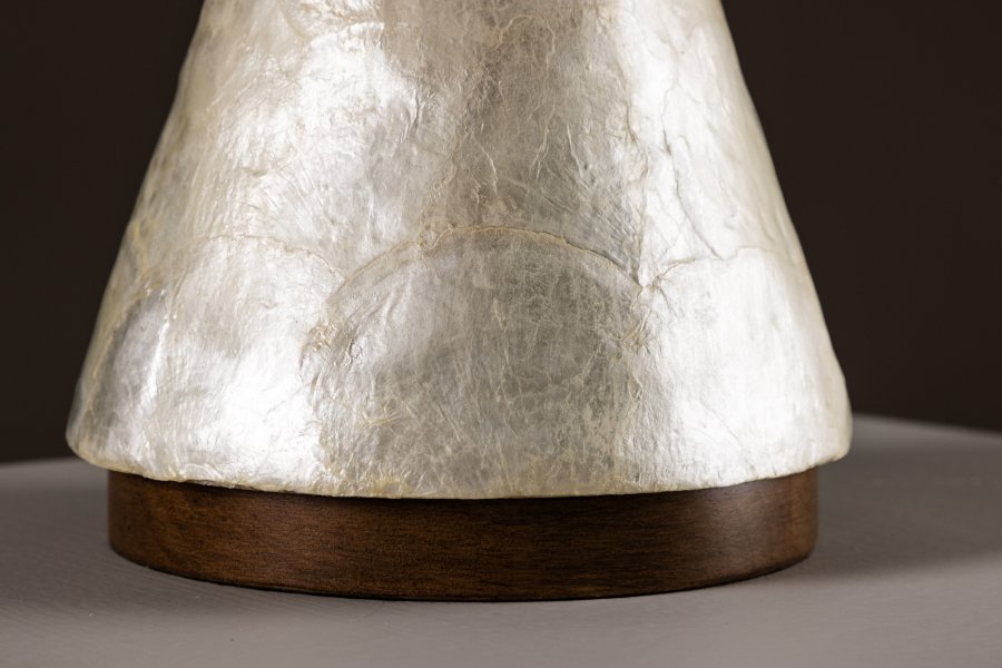 VIND COLLECTION Donsö bordlampe - lys gr capiz