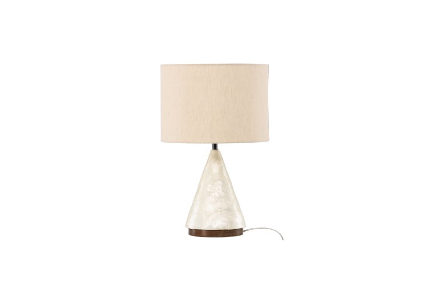 VIND COLLECTION Donsö bordlampe - lys gr capiz