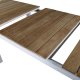 VENTURE DESIGN rektangulrt Mexico hagebord med uttrekk - naturlig teak og hvit aluminium