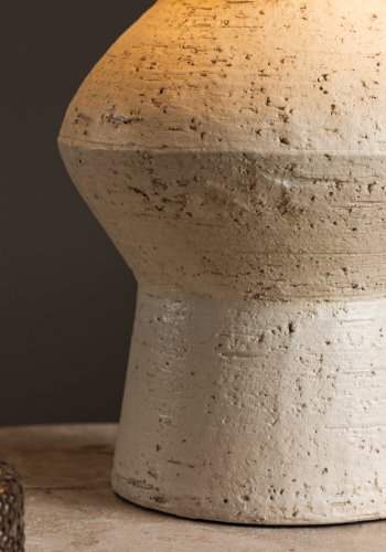 VIND COLLECTION Valön bordlampe - elfenbensfarget jute og terrakotta