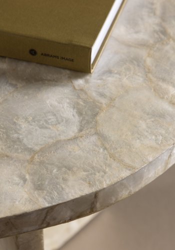 VIND COLLECTION Smögen salongbord, rundt - beige capiz (40)