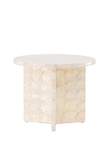 VIND COLLECTION Smögen salongbord, rundt - beige capiz (40)