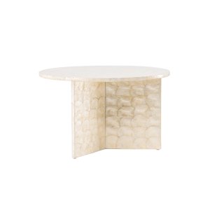 VIND COLLECTION Smögen soffbord, runt - beige capiz (70)